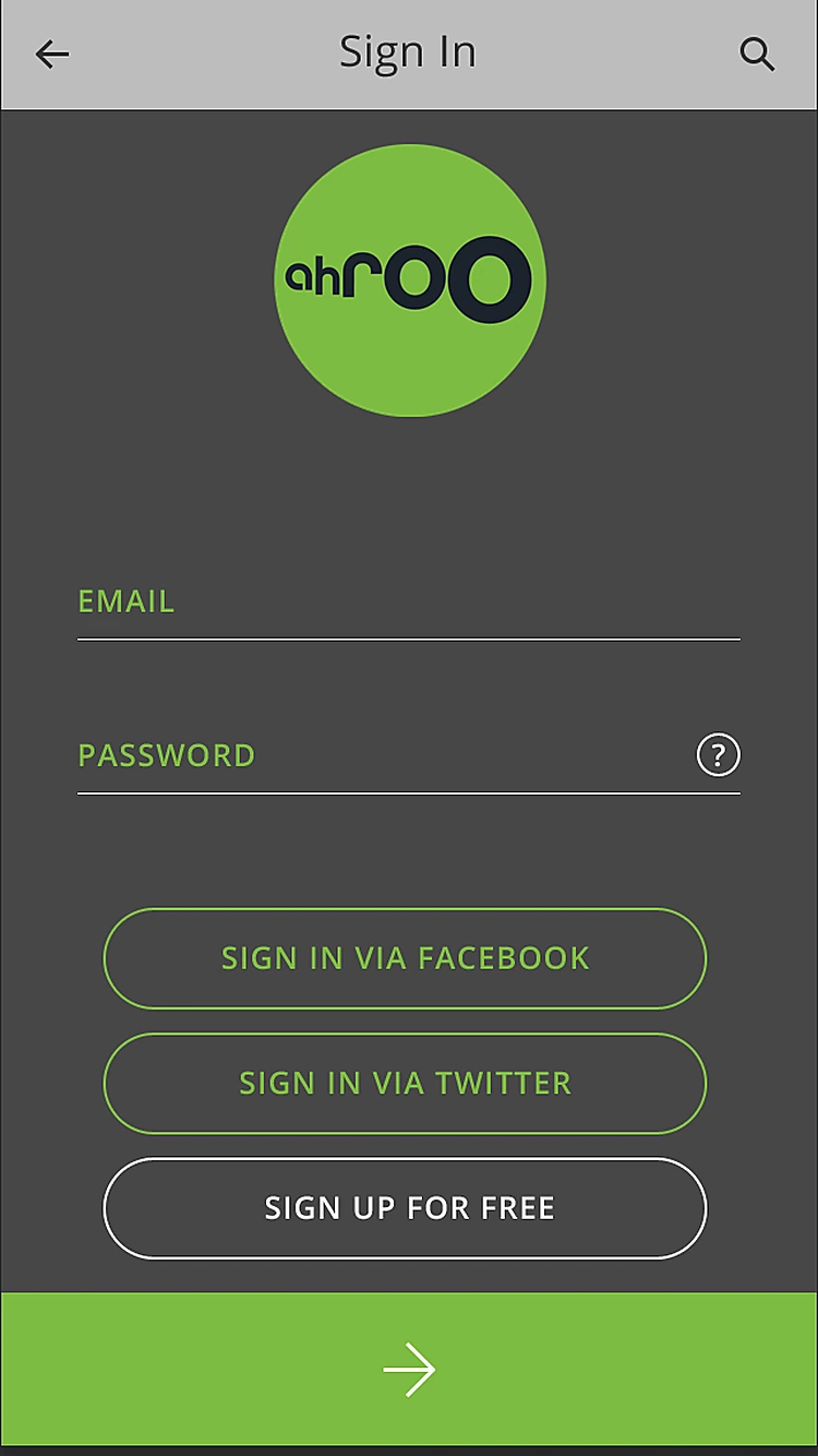 Ahroo: Sign in