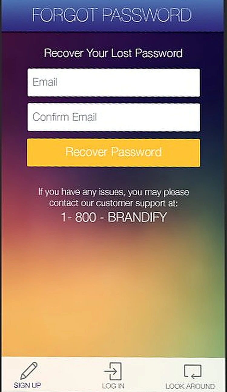 Brandify: Forgot password