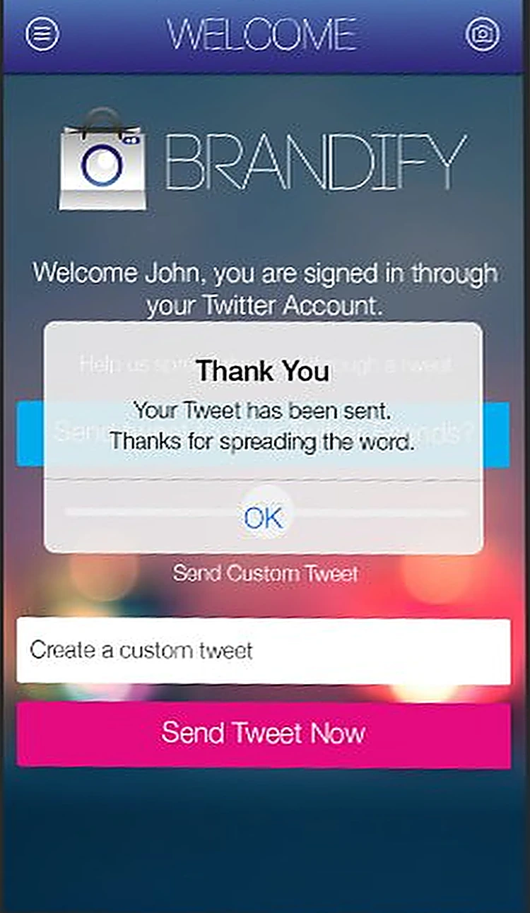 Brandify: Share on Twitter