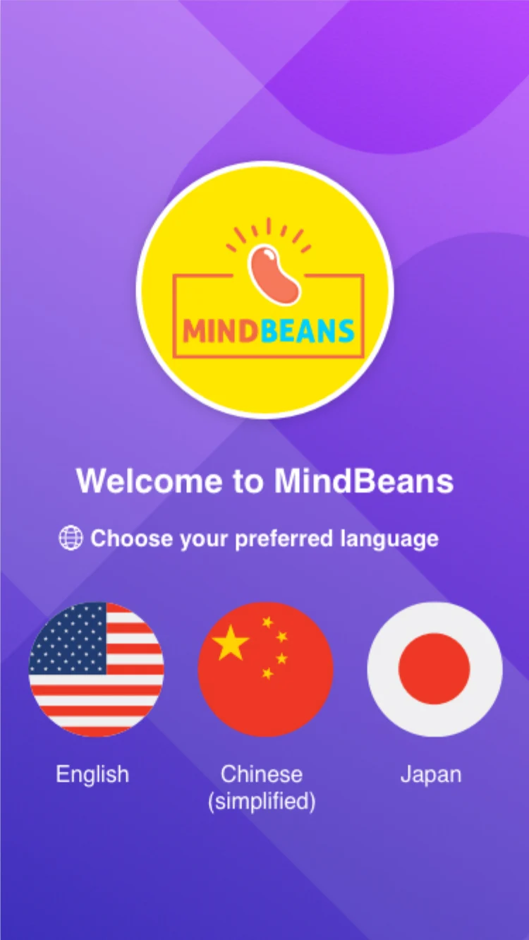 MindBeans: Choose language