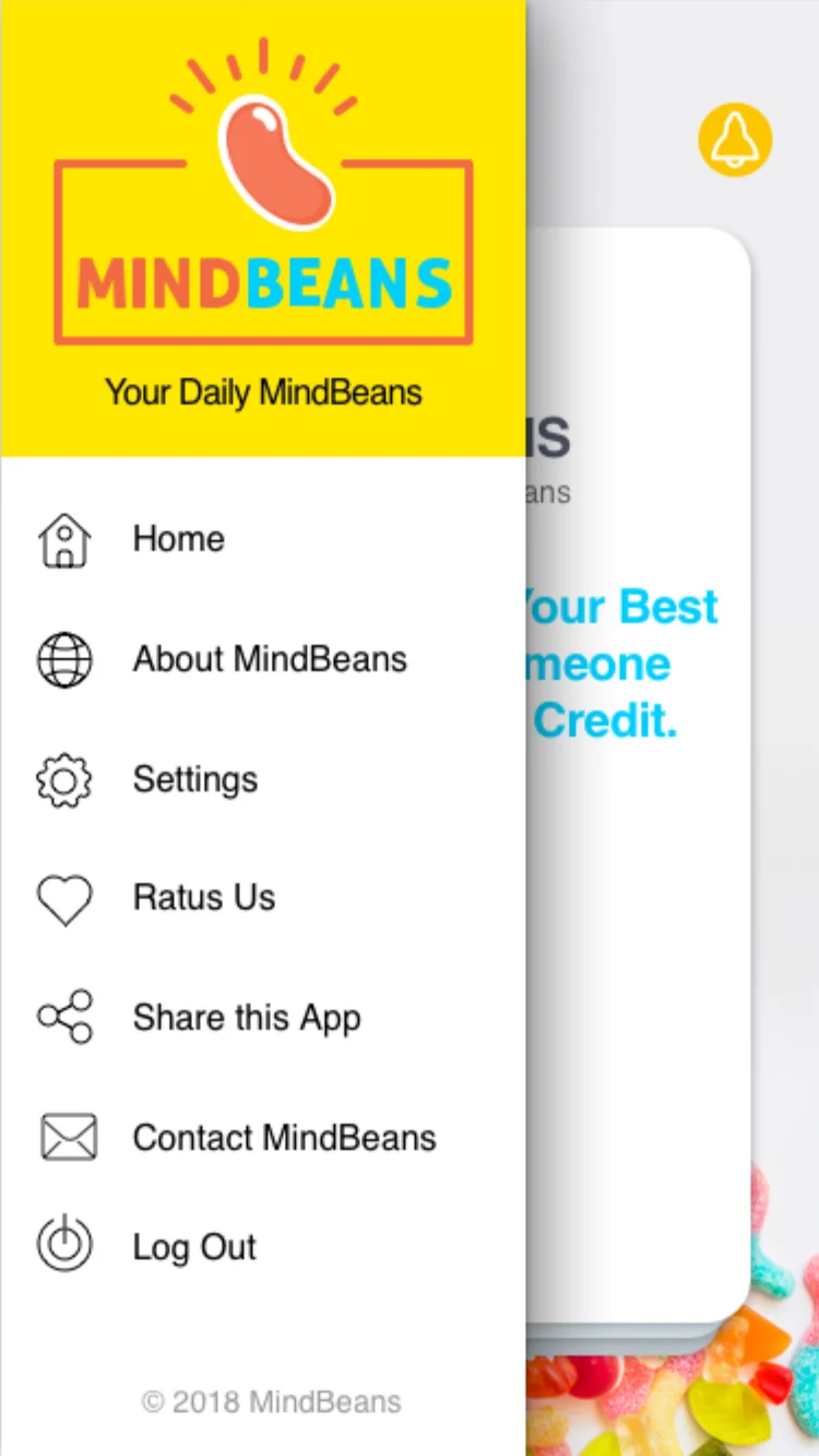 MindBeans: Side menu