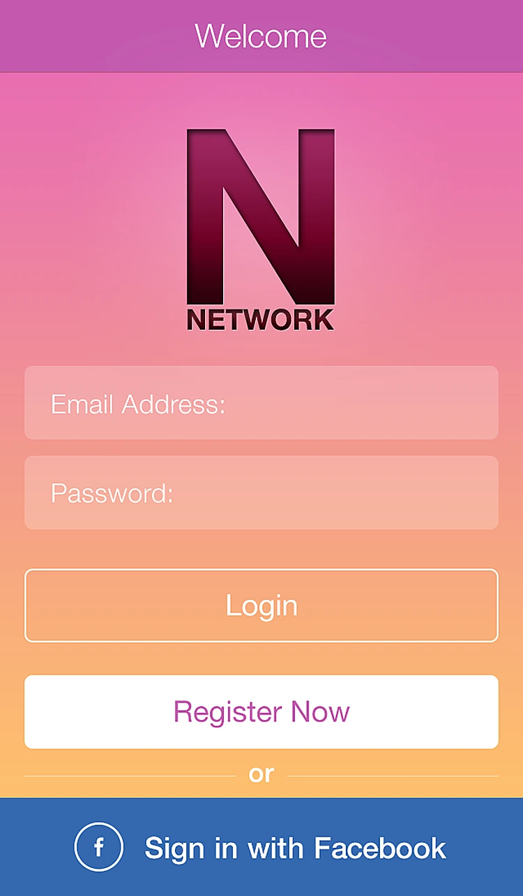 N Network app screen