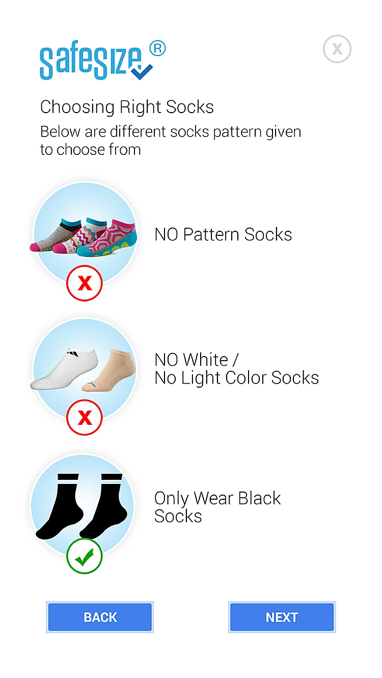 Safesize: Choosing socks
