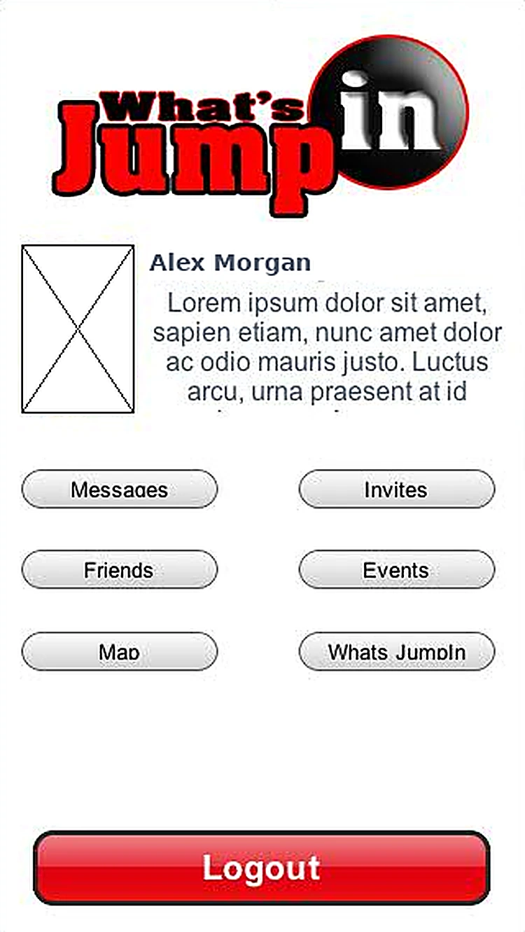 What's JumpIn app screen