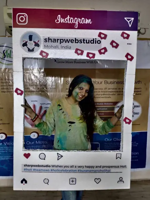 Holi smiles, framed for Instagram