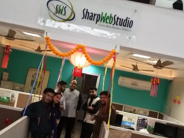 The office dressed for Diwali