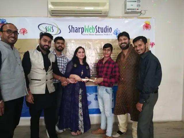 Celebrating with the SharpWebStudio backdrop
