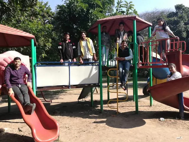 Nobody is too old for the slide