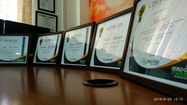 Appreciation certificates ready for the team