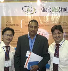 The Sharp Web Studio stand at IndiaSoft