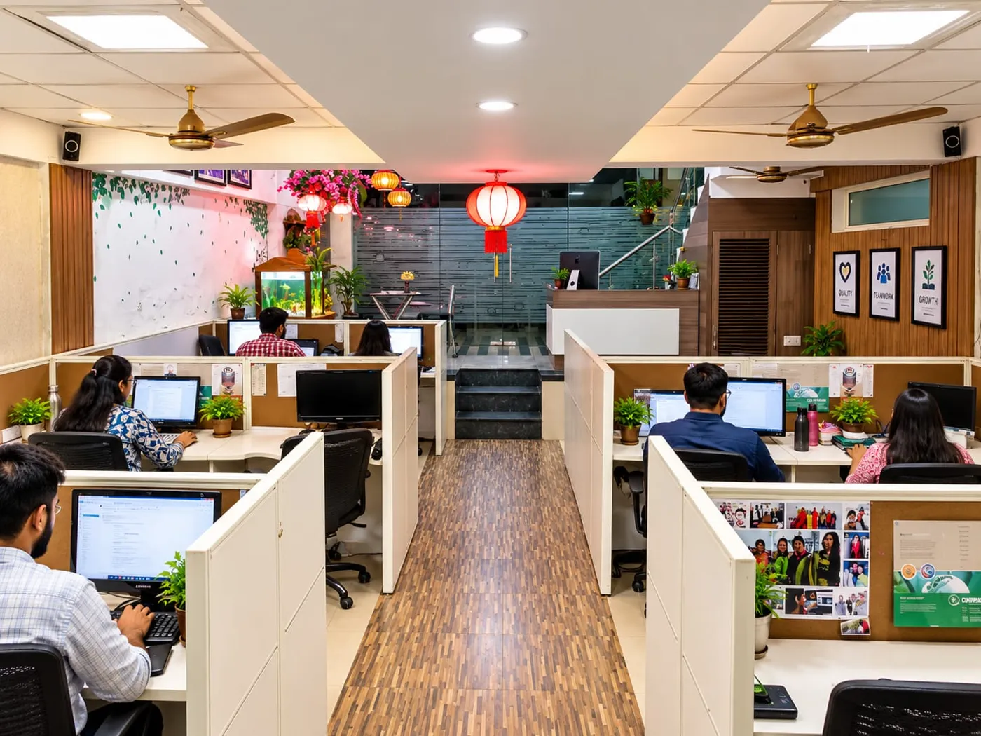Team desks at Sharp Web Studio