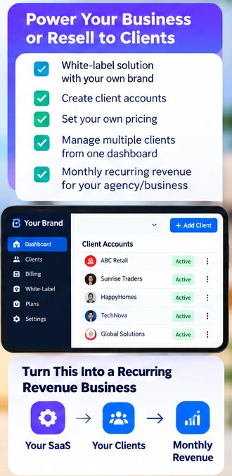 CRM & Automation SaaS – White-label reseller panel