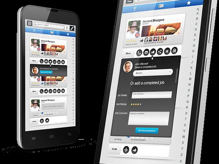 Here's My Card: Digital business card app UI