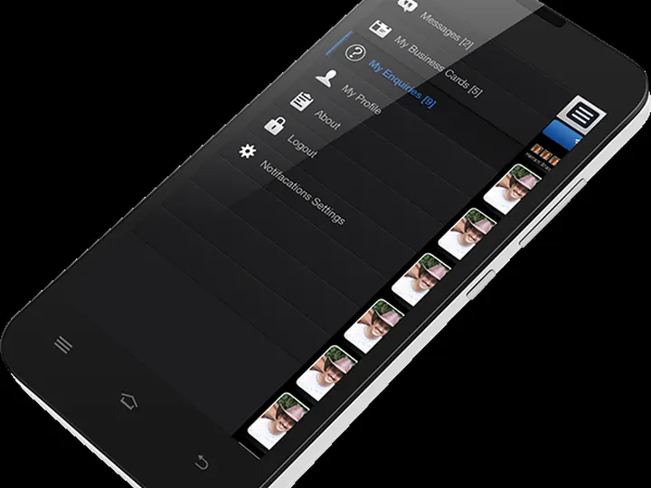 Here's My Card: Digital business card app UI