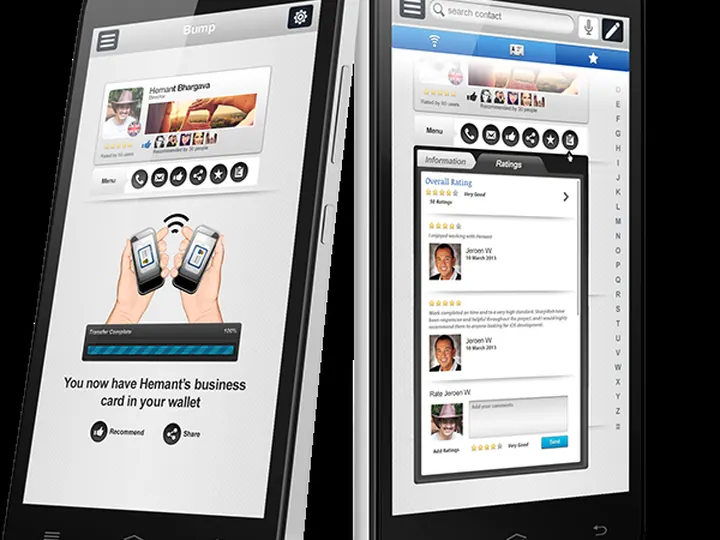 Here's My Card: Digital business card app UI