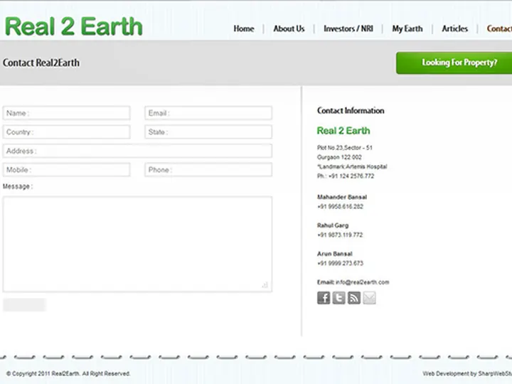 Real2Earth: Real estate portal