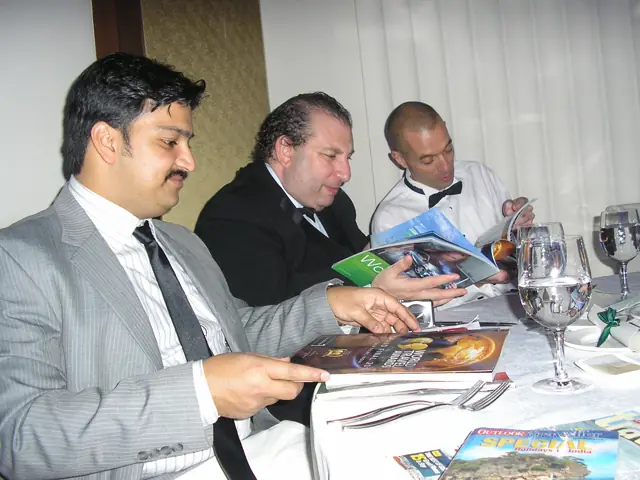 Browsing the Grand Final brochure before the ceremony